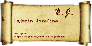 Majszin Jozefina névjegykártya